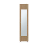 Home Linen Freestanding Tall Cabinet with Single Door with One Mirror and 4 Horizontal Storage Shelves, Cabinet for Bathroom, Bedroom or Laundry Room