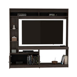 Dante 71" Freestanding Entertainment Center with TV Stand, 8 Storage Shelves, Large Bookcase Display, Two-Door Cabinet, Modern Media Console for Living Room, Home Office or TV Room Organization