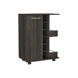 TUHOME Vassel 2-Piece Living Room Set with Storage Cabinet and Open Shelf Organizer, Modern Small-Space Furniture for Living Room, Entryway or Office, 32.32"H x 23.62"W x 14.76"D, Espresso