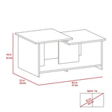 TUHOME Quincy 2-Piece Living Room Set with Storage Cabinet and Open Shelf Organizer, Modern Small-Space Furniture for Living Room, Entryway or Home Office, 35"H x 21.6"W x 16.3"D, Espresso