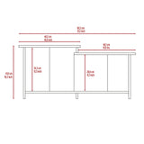 TUHOME Irvine 2-Piece Living Room Set with Storage Cabinet and Open Shelf Organizer, Modern Small-Space Furniture for Living Room, Entryway or Office, 32.32"H x 23.62"W x 14.76"D, Espresso