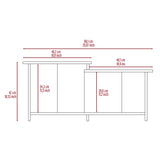 Dallas 2 Piece Living Room Set, Coffee Table + Bar Cabinet