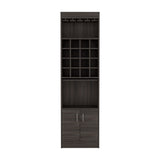 Dothan 2 Piece Living Room Set,  Bar Cabinet + Bar Cart, Carbon Espresso Finish
