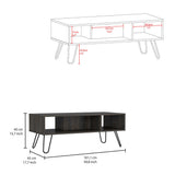 TUHOME Vassel 2-Piece Living Room Set with Storage Cabinet and Open Shelf Organizer, Modern Small-Space Furniture for Living Room, Entryway or Office, 32.32"H x 23.62"W x 14.76"D, Black/Espresso