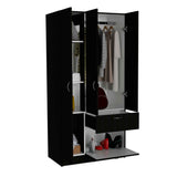 Primavera Armoire, Double Door Cabinets, One Drawer, Metal Rod, Five Shelves