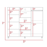 Letna Double Door Cabinet Dresser, Two Drawers, Single Cabinet, Rod