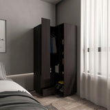 Toulouse Corner Armoire Wardrobe Console Smart Space-Saving Design Featuring Double Access Doors and Multiple Interior Shelves Perfect for Maximizing Storage and Organization in Any Room Corner