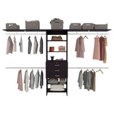 Walking Closet Plego 3, Open Wardrove for Wall With Shelves