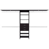Walking Closet Plego 3, Open Wardrove for Wall With Shelves