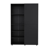 Eco Tall and Efficient Two-Door Freestanding Armoire Storage Solution Slim Vertical Design Perfect for Organizing Clothes Linens or Accessories in Tight Compact Bedroom Spaces