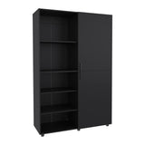 Eco Tall and Efficient Two-Door Freestanding Armoire Storage Solution Slim Vertical Design Perfect for Organizing Clothes Linens or Accessories in Tight Compact Bedroom Spaces