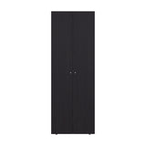 Home 2-Door Closet System Armoire with Hanging Rod and Storage Shelf, Modern Bedroom Organization Storage, Space-Saving Wardrobe for Jackets, Dresses, and Folded Garments in Contemporary Bedrooms