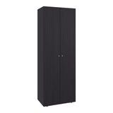 Home 2-Door Closet System Armoire with Hanging Rod and Storage Shelf, Modern Bedroom Organization Storage, Space-Saving Wardrobe for Jackets, Dresses, and Folded Garments in Contemporary Bedrooms