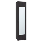 Home Linen Freestanding Tall Cabinet with Single Door with One Mirror and 4 Horizontal Storage Shelves, Cabinet for Bathroom, Bedroom or Laundry Room