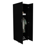 Aurora Armoire with two superior Shelves, Wardrobe for Bedroom