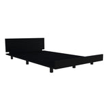 Tuhome Kaia Twin Bed Base with Integrated Headboard, Modern Supportive Platform Design, Elegant Minimalist Structure for Comfortable Rest and Stylish Bedroom Upgrades, Durable Freestanding Frame for Daily Use