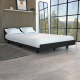 Tuhome Kaia Twin Bed Base with Integrated Headboard, Modern Supportive Platform Design, Elegant Minimalist Structure for Comfortable Rest and Stylish Bedroom Upgrades, Durable Freestanding Frame for Daily Use