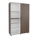 Eco Tall and Efficient Two-Door Freestanding Armoire Storage Solution Slim Vertical Design Perfect for Organizing Clothes Linens or Accessories in Tight Compact Bedroom Spaces