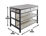 Carson 3-Piece Kitchen Island Set (Table & 2 Counter Chairs)