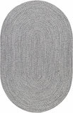 Cream Charcoal Braided Faux Jute Outdoor Rug