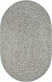 Cream Charcoal Braided Faux Jute Outdoor Rug
