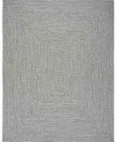 Cream Charcoal Braided Faux Jute Outdoor Rug