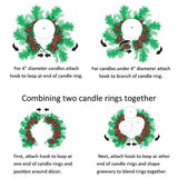 Adjustable Candle Ring / Mini Wreath, 2 Pack - 5 Styles to Choose From