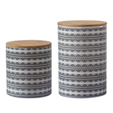 Large Aztec Design 2PC Canister Set, Case of 2 Sets