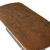 Oval Modern Wood Coffee Center Table with Hidden Storage