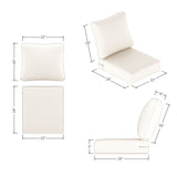 Mid Deep Seating Cushion Set - Seat 22 x 24 x 5 | Back 22 x 20 x 5