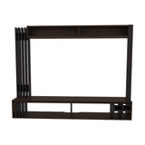 TUHOME Bremmen Entertainment Center with TV Panel, Open Shelving and Concealed Storage Compartment, Modern Media Console for Organized Living Rooms or Bedrooms, Functional Display and Device Organization for Contemporary Homes