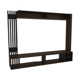 TUHOME Bremmen Entertainment Center with TV Panel, Open Shelving and Concealed Storage Compartment, Modern Media Console for Organized Living Rooms or Bedrooms, Functional Display and Device Organization for Contemporary Homes