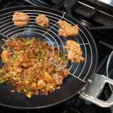 CXD Dual Ceramic Layer, Diamond Reinforced Nonstick  Wok with Lid and Rack - 12.5" (32 cm), 5.3 QT (5 L) | Made in Switzerland