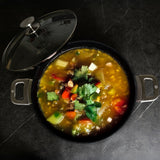 CXD Dual Ceramic Layer, Diamond Reinforced Nonstick Stock Pot with Glass Lid | Made in Switzerland
