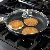 CXD Dual Ceramic Layer, Diamond Reinforced Nonstick Fry Pan with Glass Lid | Made in Switzerland