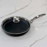 CXD Dual Ceramic Layer, Diamond Reinforced Nonstick Fry Pan with Glass Lid | Made in Switzerland