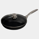 CXD Dual Ceramic Layer, Diamond Reinforced Nonstick Fry Pan with Glass Lid | Made in Switzerland