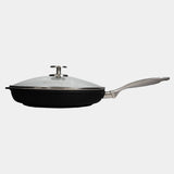 CXD Dual Ceramic Layer, Diamond Reinforced Nonstick Fry Pan with Glass Lid | Made in Switzerland