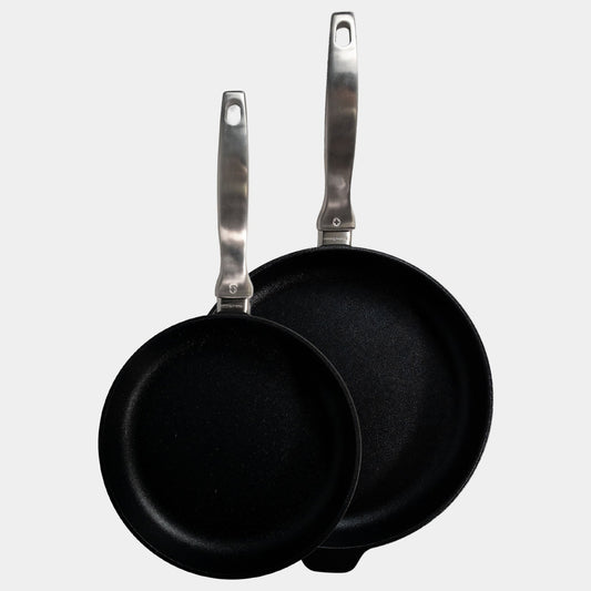 CXD Dual Ceramic Layer, Diamond Reinforced Nonstick 2-Piece Fry Pan Set (9.5" & 11") | Made in Switzerland