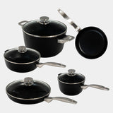 CHD Dual Ceramic Layer, Diamond Reinforced Nonstick 9-Piece Set - Kitchen Essentials Set | Made in Switzerland