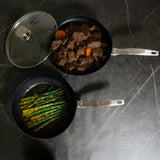 CXDDual Ceramic Layer, Diamond Reinforced Nonstick 3 Piece Set - 11" Fry and Saute Pan | Made in Switzerland