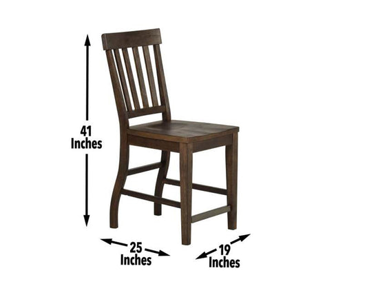Cayla 24" Counter Stool, Dark Oak