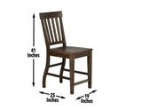 Cayla 24" Counter Stool, Dark Oak