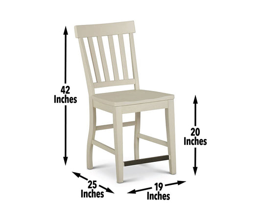 Cayla 24" Counter Stool, White