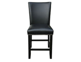 Camila 24" Counter Stool, Black Leatherette