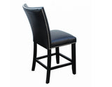 Camila 24" Counter Stool, Black Leatherette