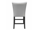 Camila 24" Counter Stool, Silver Leatherette