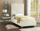 Candace Acrylic Contemporary Bed - Elegant Velvet Design with Deep Tufting & Sturdy Wood Frame