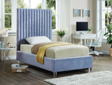 Candace Acrylic Contemporary Bed - Elegant Velvet Design with Deep Tufting & Sturdy Wood Frame