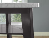 Carrara 6-Piece Marble Counter Dining Set (Table, Storage Bench & 4 Counter Chairs)